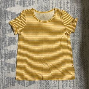 American Eagle yellow striped shirt